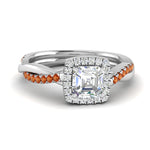 Load image into Gallery viewer, vine-asscher-halo-diamond-engagement-ring-with-orange-sapphire-in-white-gold-FD-9212ASRGSAOR-NL-WG.jpg
