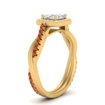 Load image into Gallery viewer, vine-asscher-halo-diamond-engagement-ring-with-orange-sapphire-in-yellow-gold-FD-9212ASRGSAOR-NL-YG.jpg
