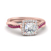 Load image into Gallery viewer, vine-asscher-halo-diamond-engagement-ring-with-pink-sapphire-in-rose-gold-FD-9212ASRGSADRPI-NL-RG.jpg