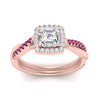 Load image into Gallery viewer, vine-asscher-halo-diamond-engagement-ring-with-pink-sapphire-in-rose-gold-FD-9212ASRGSADRPI-NL-RG.jpg