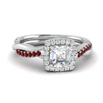 Load image into Gallery viewer, vine-asscher-halo-diamond-engagement-ring-with-ruby-in-white-gold-FD-9212ASRGRUDR-NL-WG.jpg

