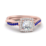 Load image into Gallery viewer, vine-asscher-halo-diamond-engagement-ring-with-sapphire-in-rose-gold-FD-9212ASRGSABL-NL-RG.jpg
