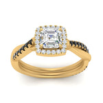 Load image into Gallery viewer, vine-asscher-halo-engagement-ring-with-black-diamond-in-yellow-gold-FD-9212ASRGBLACK-NL-YG.jpg
