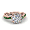 Load image into Gallery viewer, vine-cushion-halo-diamond-engagement-ring-with-emerald-in-rose-gold-FD9212CURGEMGR-NL-RG.jpg
