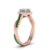 Load image into Gallery viewer, vine-cushion-halo-diamond-engagement-ring-with-emerald-in-rose-gold-FD9212CURGEMGR-NL-RG.jpg