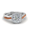 Load image into Gallery viewer, vine-cushion-halo-diamond-engagement-ring-with-orange-sapphire-in-white-gold-FD9212CURGSAOR-NL-WG.jpg