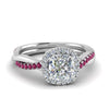 Load image into Gallery viewer, vine-cushion-halo-diamond-engagement-ring-with-pink-sapphire-in-white-gold-FD9212CURGSADRPI-NL-WG.jpg