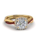 Load image into Gallery viewer, vine-cushion-halo-diamond-engagement-ring-with-ruby-in-yellow-gold-FD9212CURGRUDR-NL-YG.jpg
