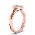 Load image into Gallery viewer, vine-emerald-cut-halo-diamond-engagement-ring-with-orange-sapphire-in-rose-gold-FD9212EMRGSAOR-NL-RG.jpg
