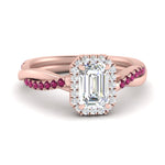 Load image into Gallery viewer, vine-emerald-cut-halo-diamond-engagement-ring-with-pink-sapphire-in-rose-gold-FD9212EMRGSADRPI-NL-RG.jpg
