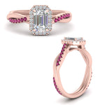 Load image into Gallery viewer, vine-emerald-cut-halo-diamond-engagement-ring-with-pink-sapphire-in-rose-gold-FD9212EMRGSADRPI-NL-RG.jpg
