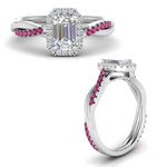 Load image into Gallery viewer, vine-emerald-cut-halo-diamond-engagement-ring-with-pink-sapphire-in-white-gold-FD9212EMRGSADRPI-NL-WG.jpg
