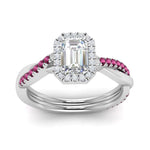 Load image into Gallery viewer, vine-emerald-cut-halo-diamond-engagement-ring-with-pink-sapphire-in-white-gold-FD9212EMRGSADRPI-NL-WG.jpg
