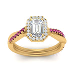 Load image into Gallery viewer, vine-emerald-cut-halo-diamond-engagement-ring-with-pink-sapphire-in-yellow-gold-FD9212EMRGSADRPI-NL-YG.jpg
