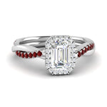 Load image into Gallery viewer, vine-emerald-cut-halo-diamond-engagement-ring-with-ruby-in-white-gold-FD9212EMRGRUDR-NL-WG.jpg
