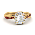 Load image into Gallery viewer, vine-emerald-cut-halo-diamond-engagement-ring-with-ruby-in-yellow-gold-FD9212EMRGRUDR-NL-YG.jpg
