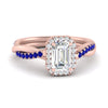 Load image into Gallery viewer, vine-emerald-cut-halo-diamond-engagement-ring-with-sapphire-in-rose-gold-FD9212EMRGSABL-NL-RG.jpg