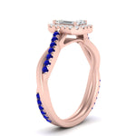 Load image into Gallery viewer, vine-emerald-cut-halo-diamond-engagement-ring-with-sapphire-in-rose-gold-FD9212EMRGSABL-NL-RG.jpg
