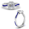 Load image into Gallery viewer, vine-emerald-cut-halo-diamond-engagement-ring-with-sapphire-in-white-gold-FD9212EMRGSABL-NL-WG.jpg