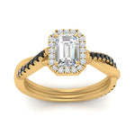 Load image into Gallery viewer, vine-emerald-cut-halo-engagement-ring-with-black-diamond-in-yellow-gold-FD9212EMRGBLACK-NL-YG.jpg
