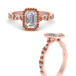 Load image into Gallery viewer, vine-emerald-cut-halo-orange-sapphire-engagement-ring-in-rose-gold-FD9126EMRGSAORANGEL3-NL-RG?v=1757924763