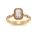 Load image into Gallery viewer, vine-emerald-cut-halo-orange-sapphire-engagement-ring-in-yellow-gold-FD9126EMRGSAORANGEL5-NL-YG?v=1757924762