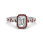 Load image into Gallery viewer, vine-emerald-cut-halo-ruby-engagement-ring-in-white-gold-FD9126EMRGRUDR-NL-WG_6666a957-a51f-4cd6-8358-667522a7277c?v=1757924902
