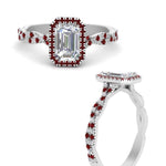 Load image into Gallery viewer, vine-emerald-cut-halo-ruby-engagement-ring-in-white-gold-FD9126EMRGRUDRANGEL3-NL-WG?v=1757924763