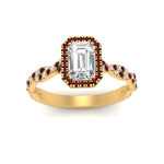 Load image into Gallery viewer, vine-emerald-cut-halo-ruby-engagement-ring-in-yellow-gold-FD9126EMRGRUDRANGEL5-NL-YG?v=1757924763