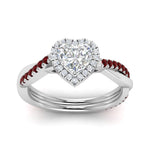 Load image into Gallery viewer, vine-heart-halo-diamond-engagement-ring-with-ruby-in-white-gold-FD9212HTRGRUDR-NL-WG.jpg
