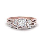 vine-inspired-princess-cut-natural-diamond-engagement-set-in-rose-gold-FDENR3211PR-NL-RG