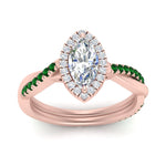 Load image into Gallery viewer, vine-marquise-halo-diamond-engagement-ring-with-emerald-in-rose-gold-FD9212MQRGEMGR-NL-RG.jpg
