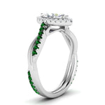 Load image into Gallery viewer, vine-marquise-halo-diamond-engagement-ring-with-emerald-in-white-gold-FD9212MQRGEMGR-NL-WG.jpg
