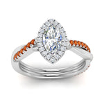 Load image into Gallery viewer, vine-marquise-halo-diamond-engagement-ring-with-orange-sapphire-in-white-gold-FD9212MQRGSAOR-NL-WG.jpg
