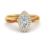 Load image into Gallery viewer, vine-marquise-halo-diamond-engagement-ring-with-orange-sapphire-in-yellow-gold-FD9212MQRGSAOR-NL-YG.jpg

