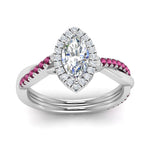 Load image into Gallery viewer, vine-marquise-halo-diamond-engagement-ring-with-pink-sapphire-in-white-gold-FD9212MQRGSADRPI-NL-WG.jpg
