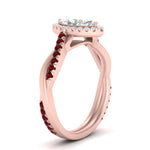 Load image into Gallery viewer, vine-marquise-halo-diamond-engagement-ring-with-ruby-in-rose-gold-FD9212MQRGRUDR-NL-RG.jpg
