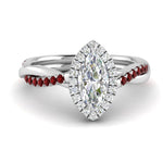 Load image into Gallery viewer, vine-marquise-halo-diamond-engagement-ring-with-ruby-in-white-gold-FD9212MQRGRUDR-NL-WG.jpg
