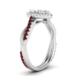 Load image into Gallery viewer, vine-marquise-halo-diamond-engagement-ring-with-ruby-in-white-gold-FD9212MQRGRUDR-NL-WG.jpg
