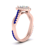 Load image into Gallery viewer, vine-marquise-halo-diamond-engagement-ring-with-sapphire-in-rose-gold-FD9212MQRGSABL-NL-RG.jpg
