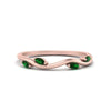 Load image into Gallery viewer, vine-marquise-simple-emerald-wedding-band-in-rose-gold-FDENR3211BGEMGRANGLE3-NL-RG