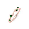 Load image into Gallery viewer, vine-marquise-simple-emerald-wedding-band-in-rose-gold-FDENR3211BGEMGRANGLE3-NL-RG