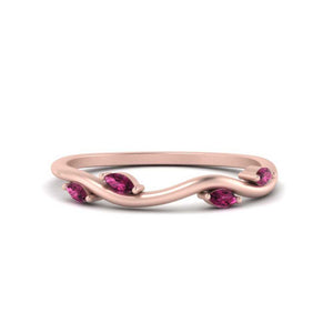 14k Rose Gold / Pink Sapphire / Lab Grown