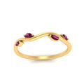 Thumbnail 53 - vine-marquise-simple-pink-sapphire-wedding-band-in-yellow-gold-FDENR3211BGSADRPIANGLE3-NL-YG