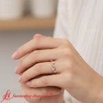 Load image into Gallery viewer, vine-marquise-simple-wedding-band-rose-gold-fdens3211b2-model