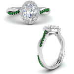 Load image into Gallery viewer, vine-oval-halo-diamond-engagement-ring-with-emerald-in-white-gold-FD9212OVRGEMGR-NL-WG.jpg
