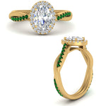 Load image into Gallery viewer, vine-oval-halo-diamond-engagement-ring-with-emerald-in-yellow-gold-FD9212OVRGEMGR-NL-YG.jpg
