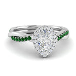 Load image into Gallery viewer, vine-pear-halo-diamond-engagement-ring-with-emerald-in-white-gold-FD-9212PERGEMGR-NL-WG.jpg
