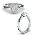 Load image into Gallery viewer, vine-pear-halo-diamond-engagement-ring-with-emerald-in-white-gold-FD-9212PERGEMGR-NL-WG.jpg
