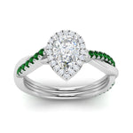Load image into Gallery viewer, vine-pear-halo-diamond-engagement-ring-with-emerald-in-white-gold-FD-9212PERGEMGR-NL-WG.jpg
